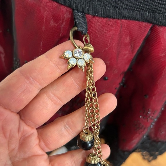 Victorian Goth Punk Fit & Flare Pleated Skirt - Picture 6 of 16